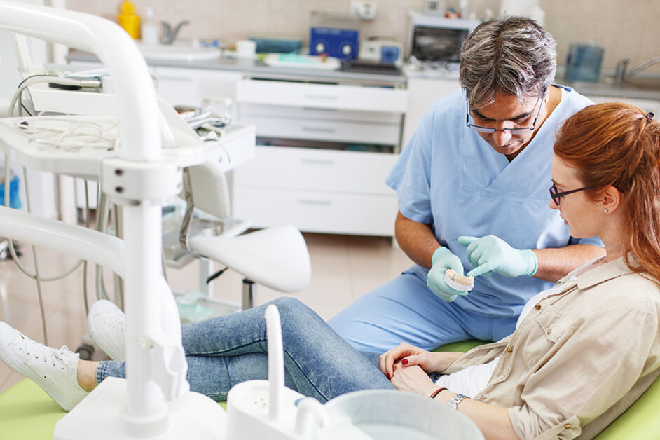 dentist working with a patient